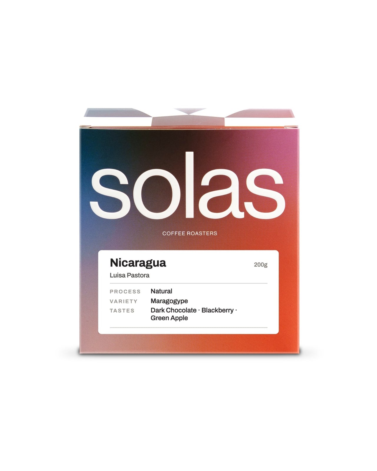 Nicaragua Luisa Pastora — Solas Coffee Roasters box