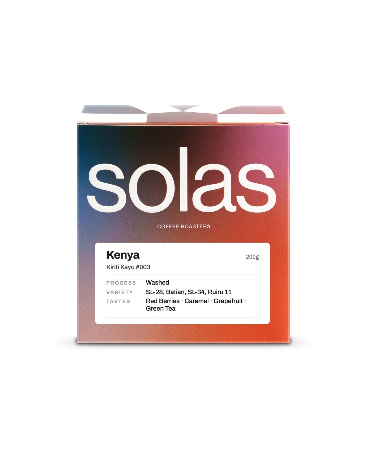 Kenya Kiriti Kayu #003 — Solas Coffee Roasters box