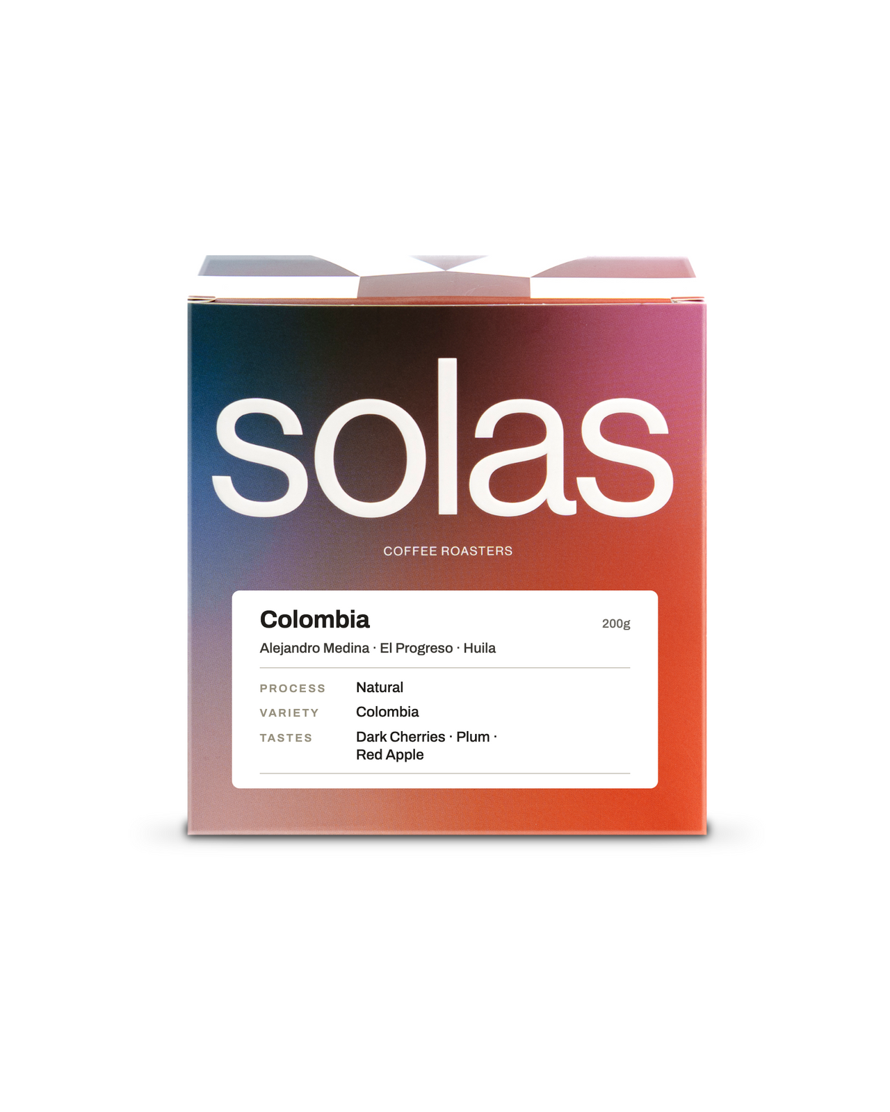 Colombia Alejandro Medina El Progreso — Solas Coffee Roasters box